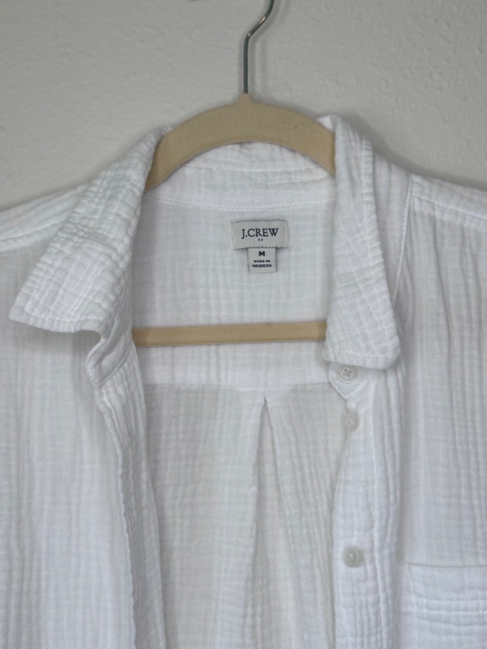 J. Crew Factory Double-gauze Button-up Long Sleeve Shirt, Size Medium - Picture 9 of 9